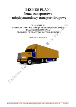 BIZNESPLAN firma transportowa (międzynarodowy transport drogowy)