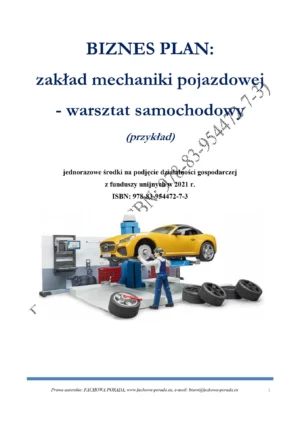 BIZNESPLAN zakład mechaniki pojazdowej – warsztat samochodowy