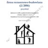 BIZNESPLAN firma remontowo-budowlana