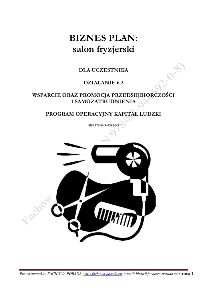 Biznesplan Salon Fryzjerski – Wzór I Przykład Biznesplanu Dla Salonu