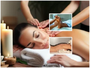 a woman getting a massage