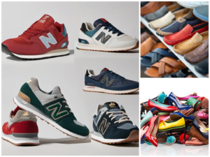 a collage of different shoes