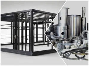 a metal cage with metal parts