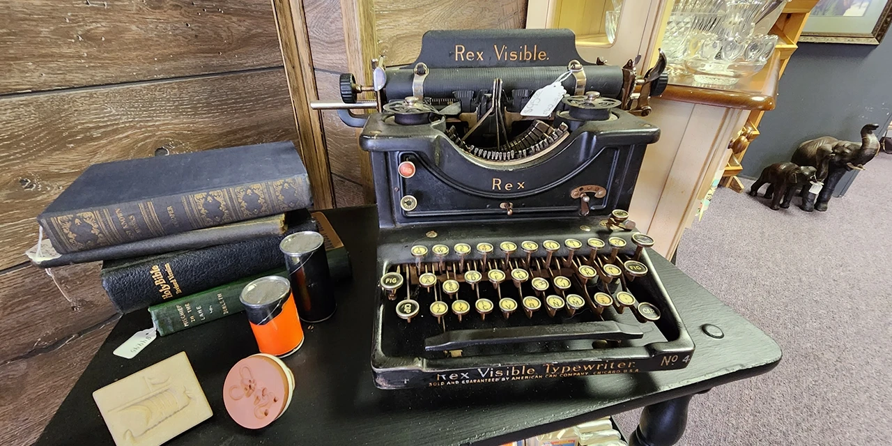 a typewriter on a table