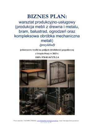 BIZNESPLAN - produkcja mebli z drewna i metalu (przykład 2025)