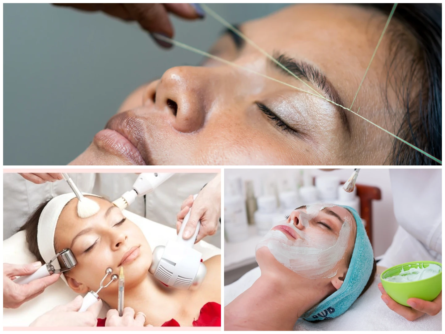 Zabiegi kosmetyczne na twarz i stopy.