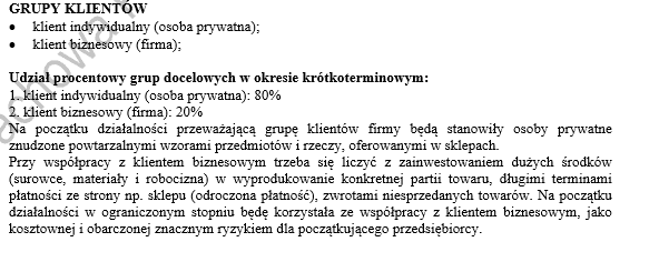 biznesplan rękodzieło dla dzieci