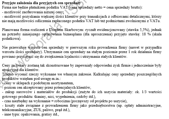 Biznesplan rękodzieło dla dzieci + sklep internetowy PDF – wzór do dotacji