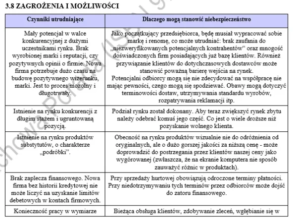 zagrożenia i możliwości BIZNESPLAN produkcja maszyn, urządzeń i wyrobów z metalu PDF – wzór do dotacji