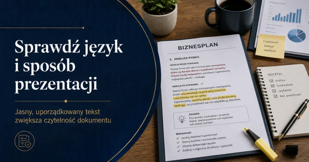 Przykładowe biznesplany Jak sprawdzić poprawność biznesplanu