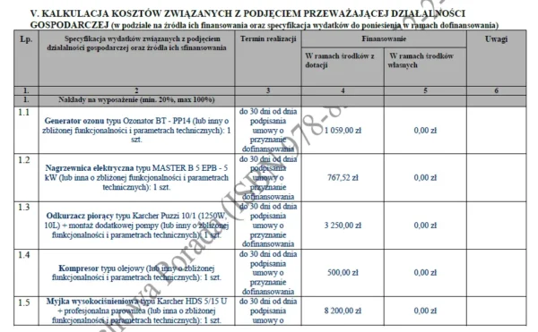BIZNESPLAN detailingowe czyszczenie pojazdów - gotowy wzór PDF do dotacji