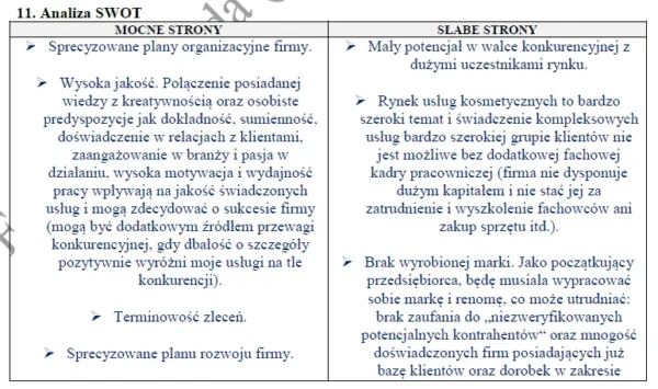 Biznesplan salon kosmetyczny stylizacja paznokci i rzęs – gotowy wzór PDF do dotacji
