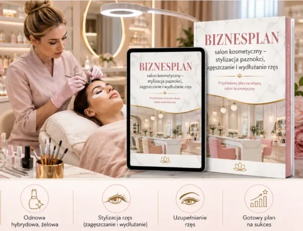 Biznesplan salon kosmetyczny stylizacja paznokci i rzęs – gotowy wzór PDF do dotacji
