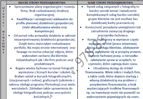 BIZNESPLAN studio fotograficzne – gotowy wzór PDF do dotacji