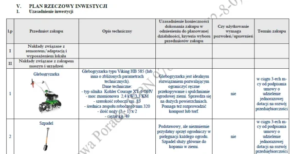 BIZNES PLAN - usługi ogrodnicze (5) BIZNESPLAN usługi ogrodnicze – gotowy wzór PDF do dotacji