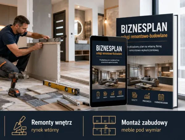 Biznesplan usługi remontowo-budowlane (małe) Biznesplan usługi remontowo-budowlane – gotowy wzór PDF do dotacji
