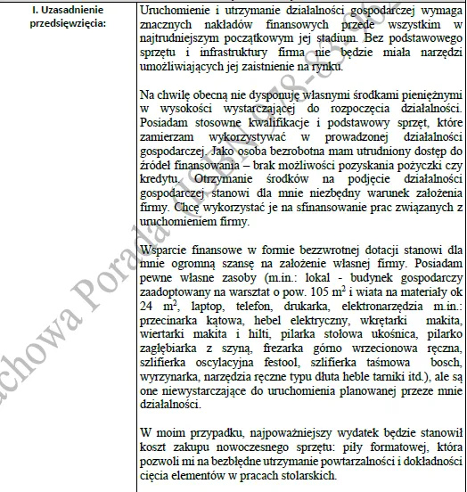 Biznesplan usługi stolarskie (5) Biznesplan usługi stolarskie – gotowy wzór PDF do dotacji