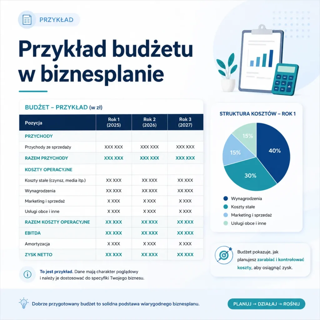 Jak przygotować budżet w biznesplanie – przykład krok po kroku