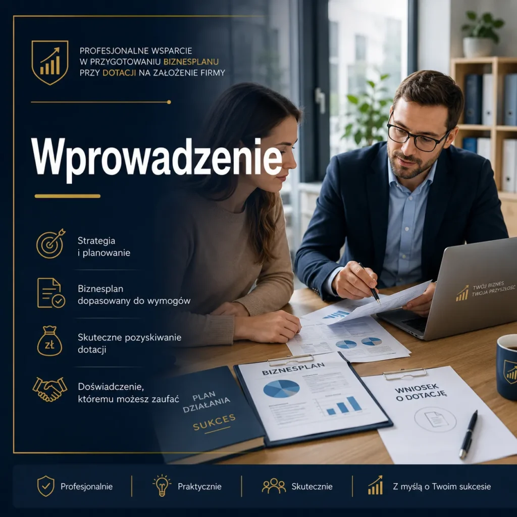 Przykładowe biznesplany Profesjonalne wsparcie w przygotowaniu biznesplanu przy dotacji na założenie firmy