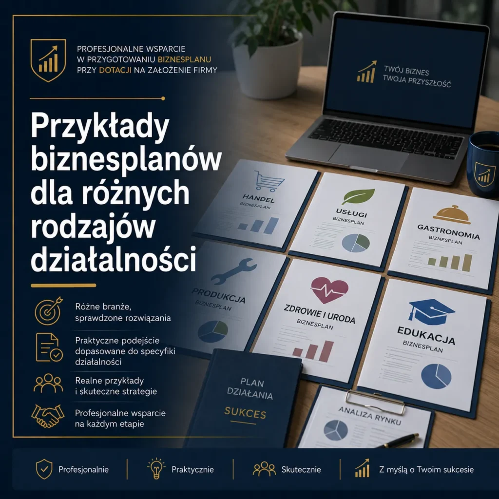 Przykładowe biznesplany Profesjonalne wsparcie w przygotowaniu biznesplanu przy dotacji na założenie firmy