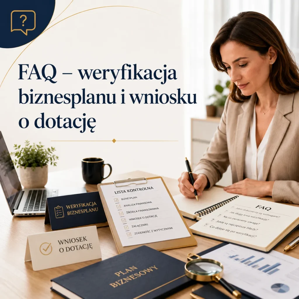 Weryfikacja biznesplanu i wniosku o dotację