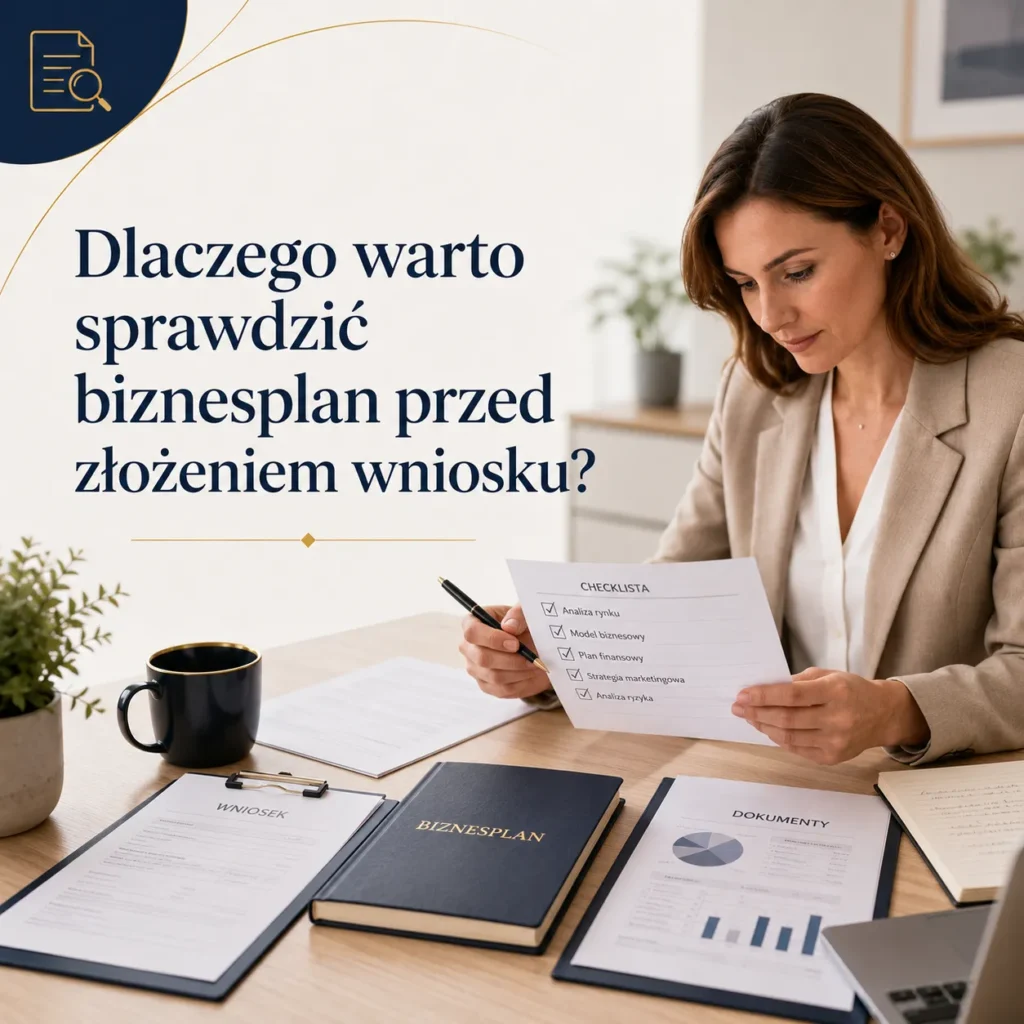 Weryfikacja biznesplanu i wniosku o dotację