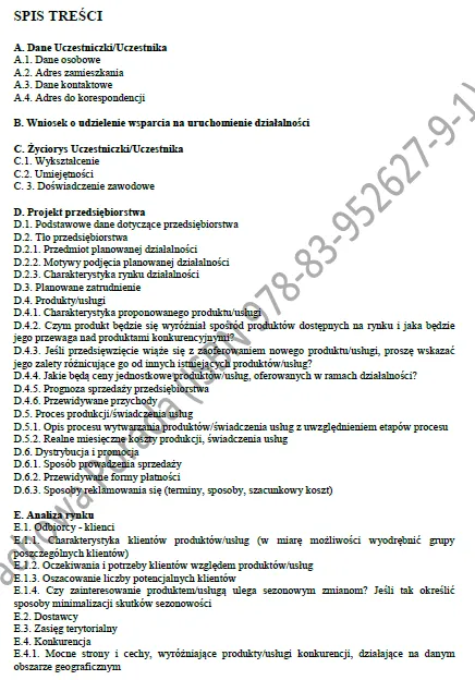 BIZNESPLAN znakowanie odzieży (haft komputerowy, termotransfer, projektowanie) – wzór PDF do dotacji