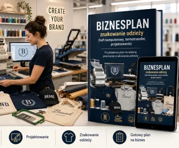BIZNESPLAN znakowanie odzieży (haft komputerowy, termotransfer, projektowanie) – wzór PDF do dotacji