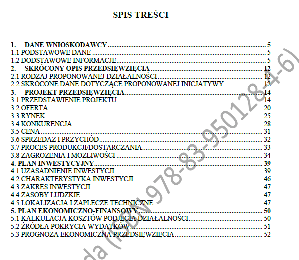 BIZNESPLAN agroturystyka (kwatery, noclegi i atrakcje dla gości) - wzór PDF do dotacji