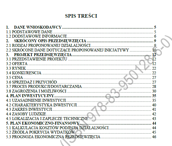 BIZNESPLAN drukarnia (produkcja kalendarzy i elementów poligraficznych) – wzór PDF do dotacji