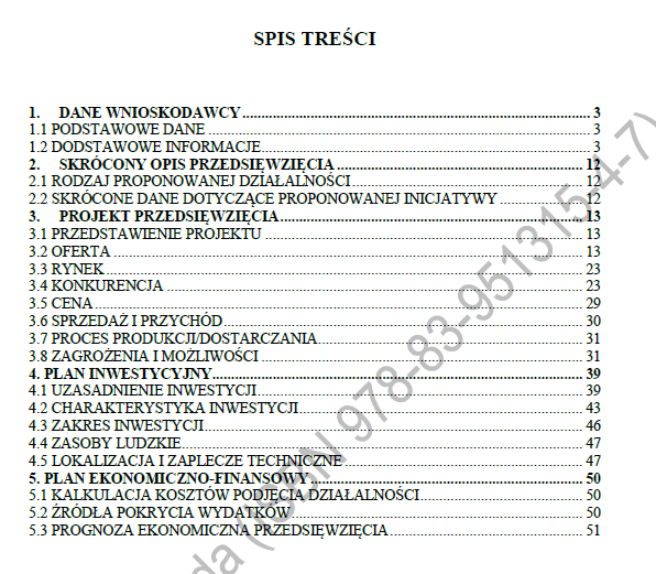 BIZNESPLAN pieczenie ciast i tortów na zamówienie - wzór PDF do dotacji