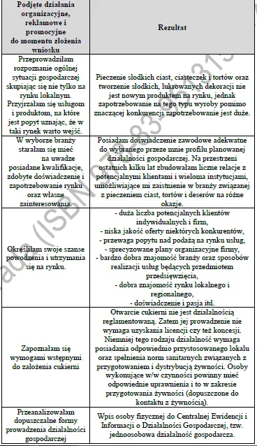 BIZNESPLAN pieczenie ciast i tortów na zamówienie - wzór PDF do dotacji