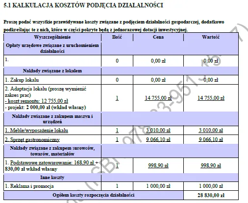 BIZNESPLAN pieczenie ciast i tortów na zamówienie - wzór PDF do dotacji