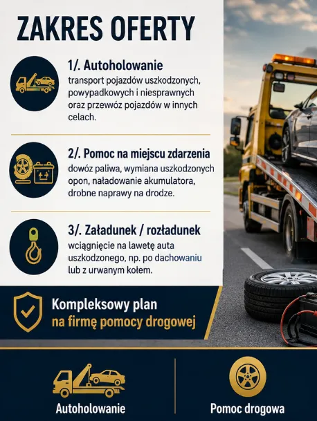 BIZNESPLAN pomoc drogowa (autoholowanie i transport pojazdów) – wzór PDF do dotacji