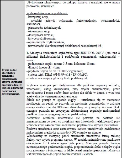 Biznesplan pracownia krawiecka (odzież damska, artykuły dla dzieci i dekoracje) - wzór PDF do dotacji-6 BIZNESPLAN pracownia krawiecka (odzież damska, artykuły dla dzieci i dekoracje) - wzór PDF do dotacji