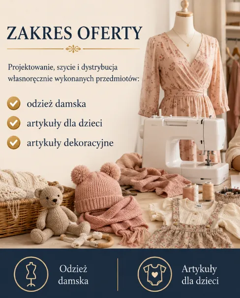 Biznesplan pracownia krawiecka (odzież damska, artykuły dla dzieci i dekoracje) - wzór PDF do dotacji (małe-2) BIZNESPLAN pracownia krawiecka (odzież damska, artykuły dla dzieci i dekoracje) - wzór PDF do dotacji