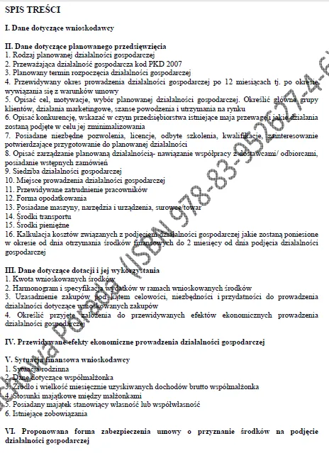 BIZNESPLAN pranie tapicerki i czyszczenie parowe - wzór PDF do dotacji