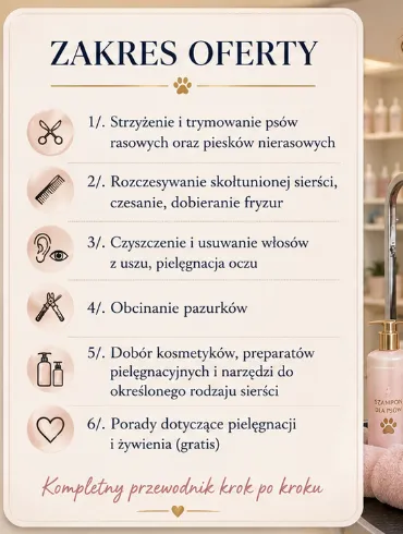 BIZNESPLAN salon fryzjerski dla psów (grooming i pielęgnacja) - wzór PDF do dotacji