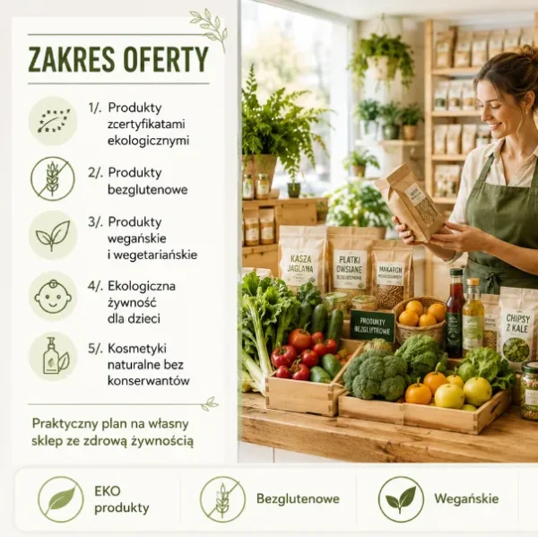 BIZNESPLAN sklep ze zdrową żywnością (żywność ekologiczna) - wzór PDF do dotacji