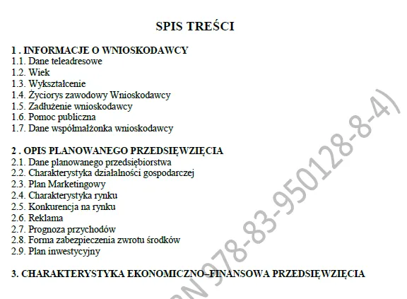 BIZNESPLAN szycie ubranek dla dzieci (odzież, zabawki i dekoracje) - wzór PDF do dotacji