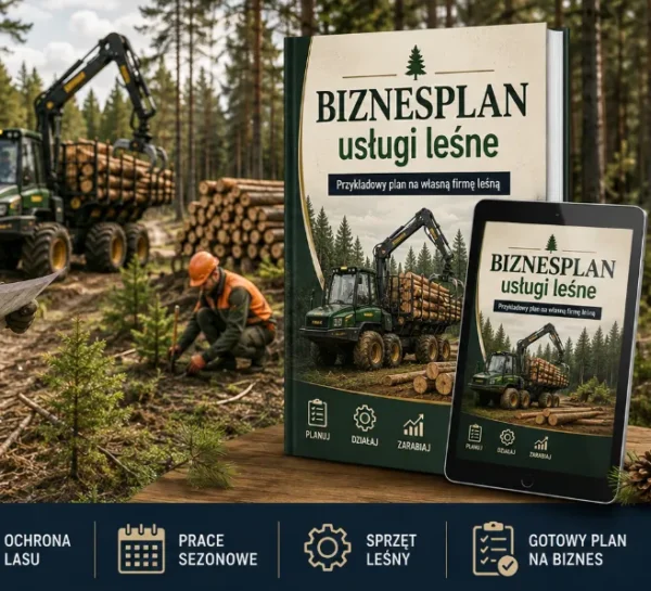 BIZNESPLAN usługi leśne (zrywka drewna, pielęgnacja i ochrona lasu) - wzór PDF do dotacji