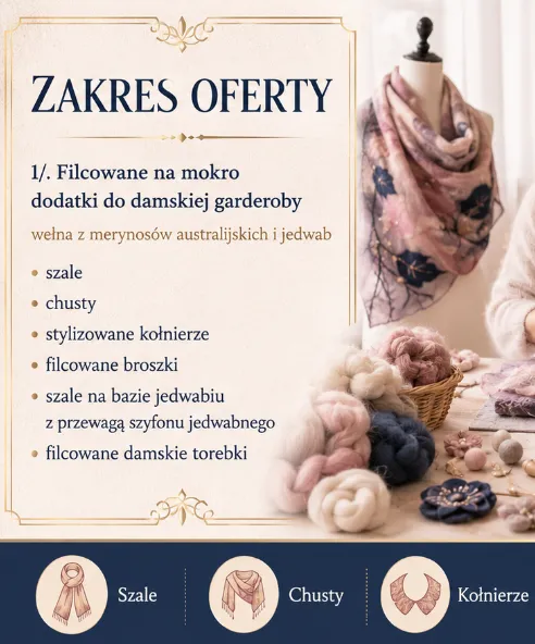 BIZNESPLAN wyroby z filcu (filcowanie na mokro i rękodzieło) - wzór PDF do dotacji
