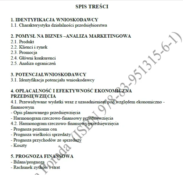 BIZNESPLAN zakład stolarski (meble na wymiar, renowacja i montaż) - wzór PDF do dotacji