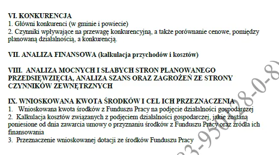 BIZNESPLAN biuro nieruchomości (pośrednictwo w sprzedaży, kupnie i najmie) - wzór PDF do dotacji