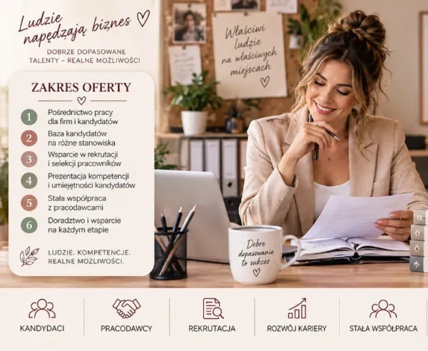 BIZNESPLAN firma rekrutacyjna (pośrednictwo pracy i rekrutacja pracowników) - wzór PDF do dotacji