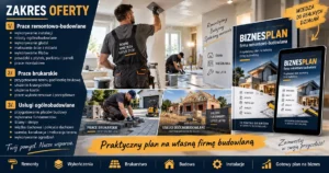 Biznesplan firma remontowo-budowlana (remonty, brukarstwo i roboty ogólnobudowlane) - wzór PDF do dotacji 