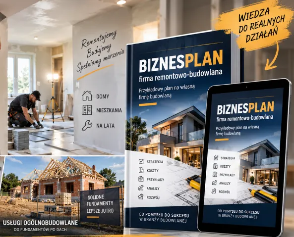 BIZNESPLAN firma remontowo-budowlana (remonty, brukarstwo i roboty ogólnobudowlane) - wzór PDF do dotacji