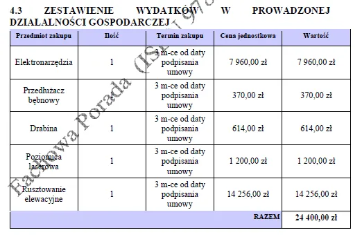 BIZNESPLAN firma remontowa i elewacyjna (remonty wnętrz, docieplenia i elewacje) - wzór PDF do dotacji