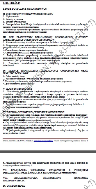 BIZNESPLAN mobilny warsztat samochodowy (elektronika, diagnostyka i chiptuning) - wzór PDF do dotacji