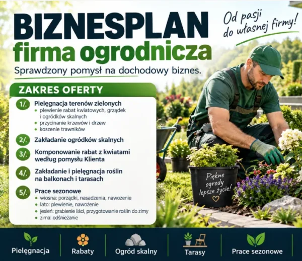 Biznesplan pielęgnacja ogrodów (firma ogrodnicza i prace sezonowe) - wzór PDF do dotacji (małe-2) BIZNESPLAN pielęgnacja ogrodów (firma ogrodnicza i prace sezonowe) - wzór PDF do dotacji